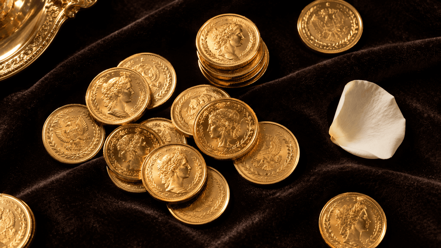 Stacked gold coins symbolising wealth in relationships